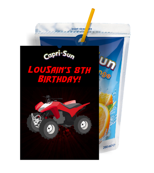 ATV Four Wheeler Birthday Party Favors Supplies and Ideas