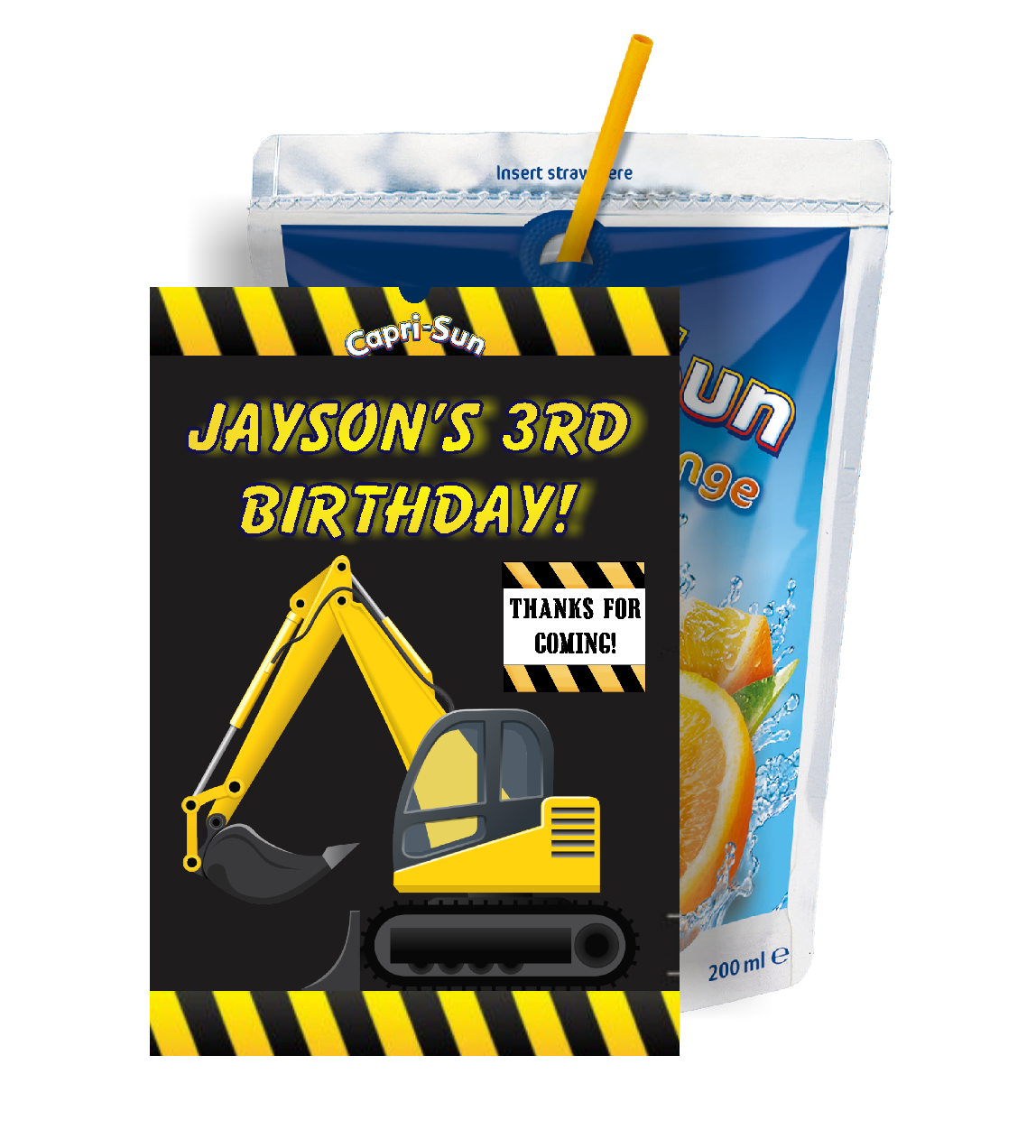 Construction Zone Birthday Party Favors Supplies and Ideas