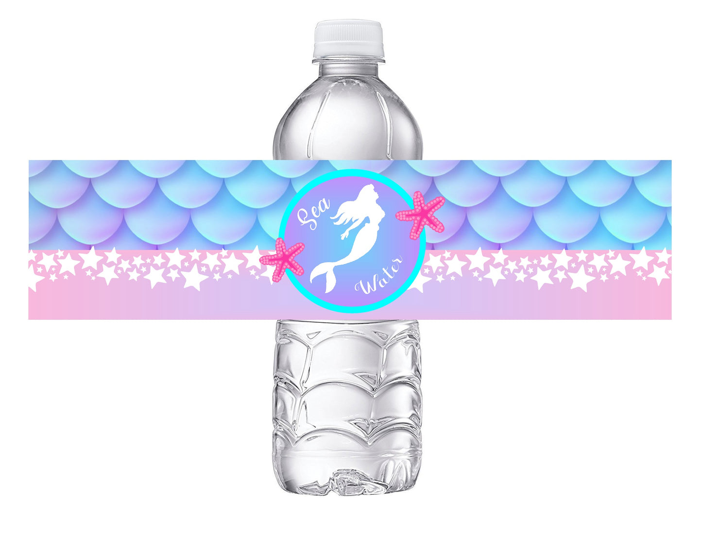 Sea Water Mermaid Birthday Party Favors Water Bottle Labels Ideas Supplies Decor