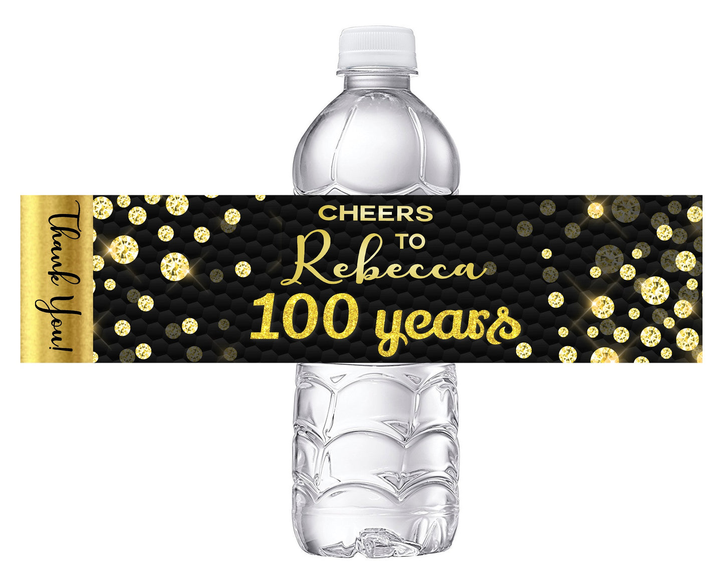 Cheers to 100 Years Birthday Party Favors Water Bottle Labels Ideas Supplies Decor