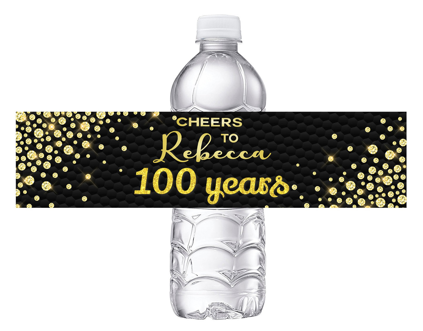 Cheers to 100 Years Birthday Party Favors Water Bottle Labels Ideas Supplies Decor