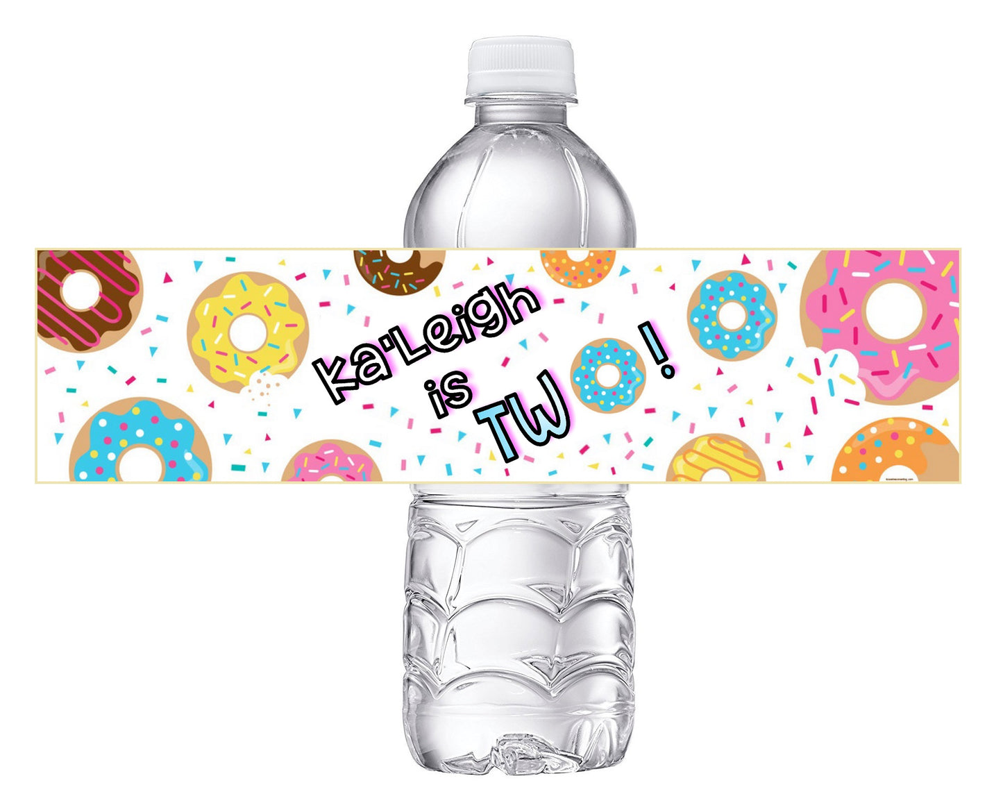 Donut Birthday Party Favors Water Bottle Labels Ideas Supplies Decor