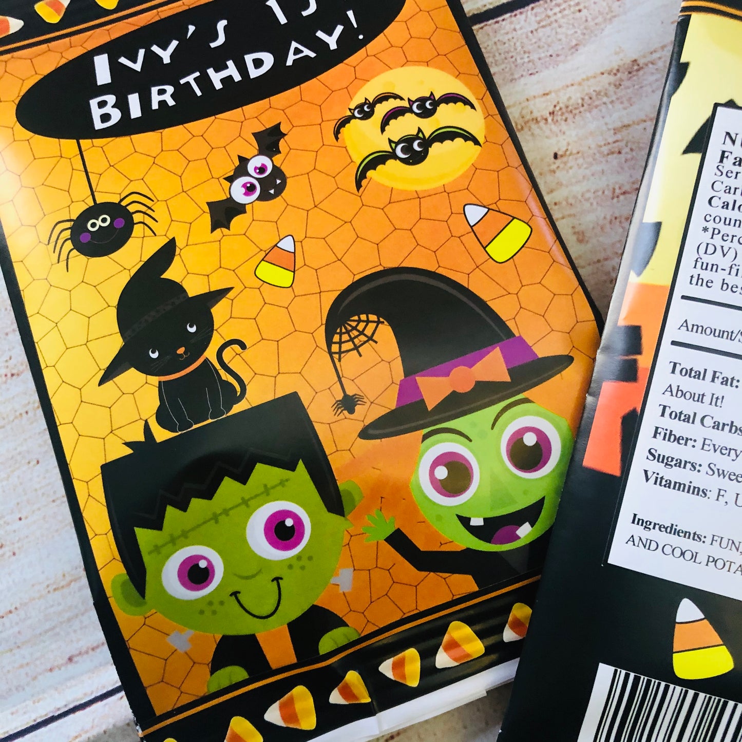 Party Favors Halloween Potato Chip Bags Class/Birthday Any  Chips Wrappers Personalized Supplies