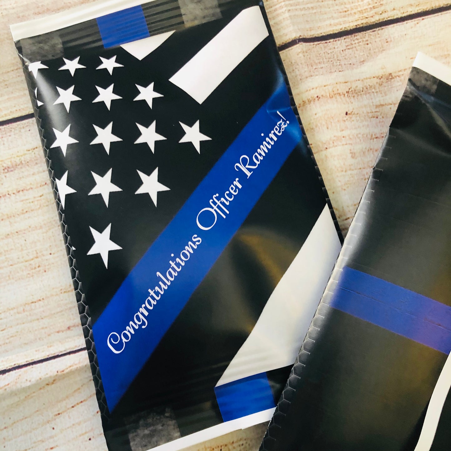 Party Favors Thin Blue Line Police Officer Cop Potato Chip Bags Retirement  Chips Personalized Supplies