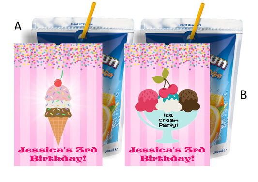 Pink Ice Cream Birthday Party Favors Supplies and Ideas