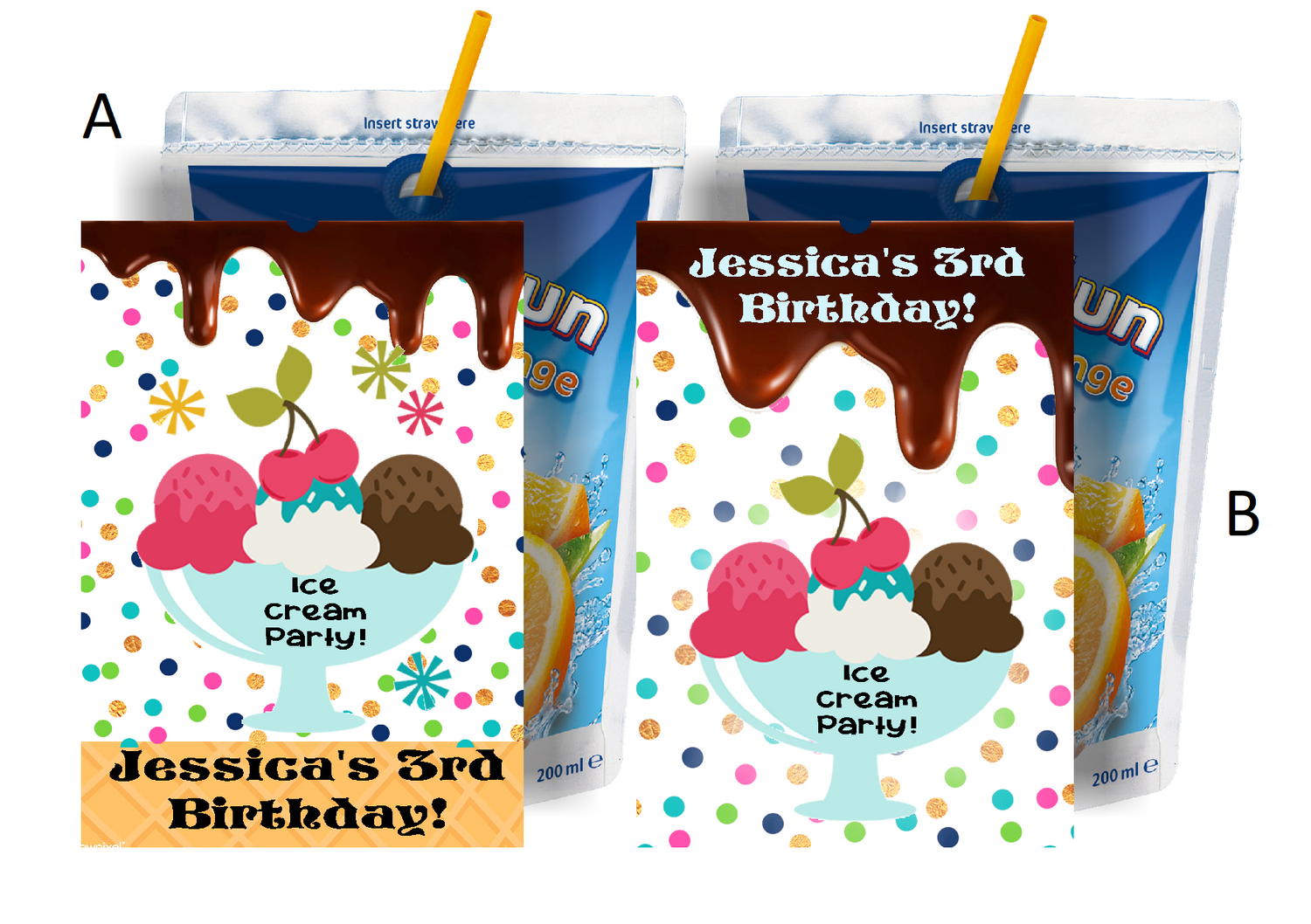 Ice Cream Sundae Birthday Party Favors Supplies and Ideas