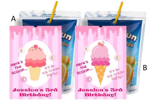 Pink Ice Cream Cones Birthday Party Favors Supplies and Ideas