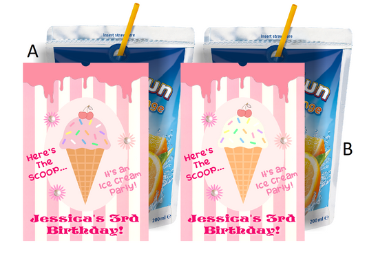 Ice Cream Cones Birthday Party Favors Supplies and Ideas