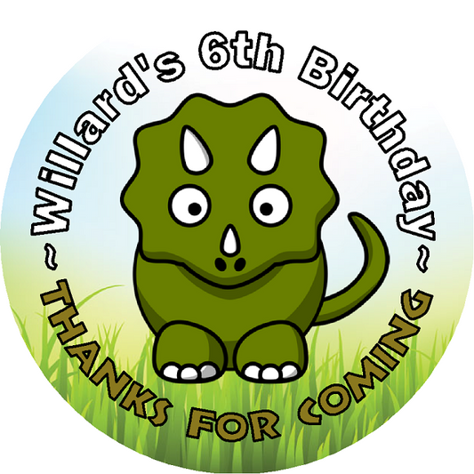 Cute Dinosaur Dinosaurs Birthday Party Favors Personalized Round Stickers Supplies Labels ideas