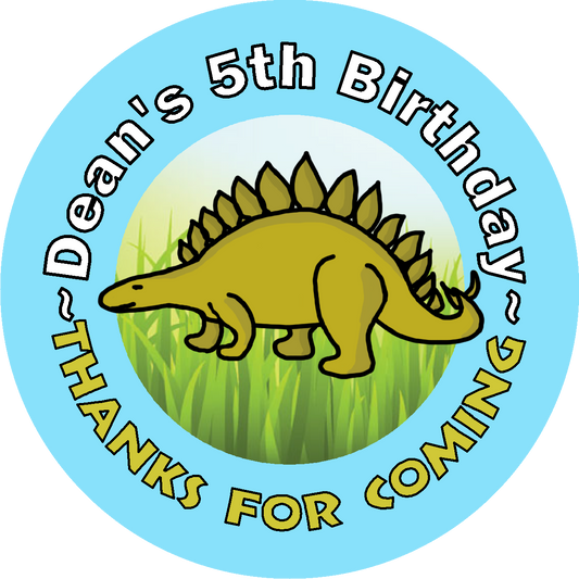 Cute Dinosaur Dinosaurs Birthday Party Favors Personalized Round Stickers Supplies Labels ideas