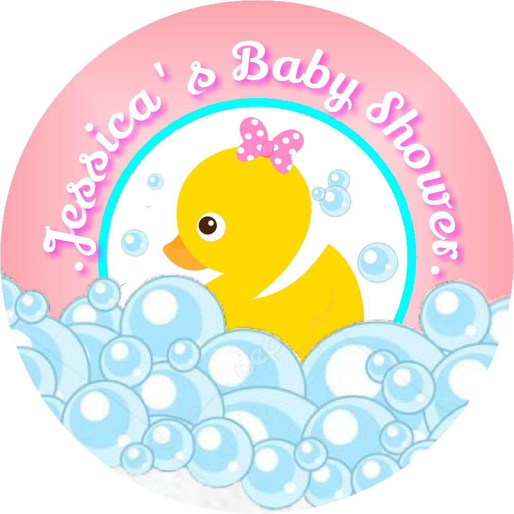 Party Favors Rubber Duck Ducky Ducks Personalized Baby Shower Round  Stickers  Supplies Labels