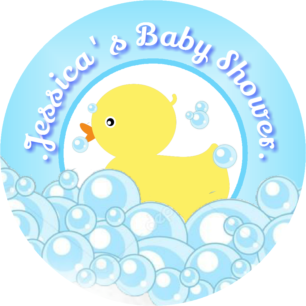 Party Favors Rubber Duck Ducky Ducks Personalized Baby Shower Round  Stickers  Supplies Labels