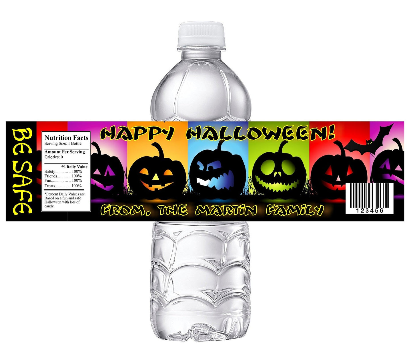 Halloween Party Treats Favors Water Bottle Labels Wrappers Supplies Personalized Unique ideas decor