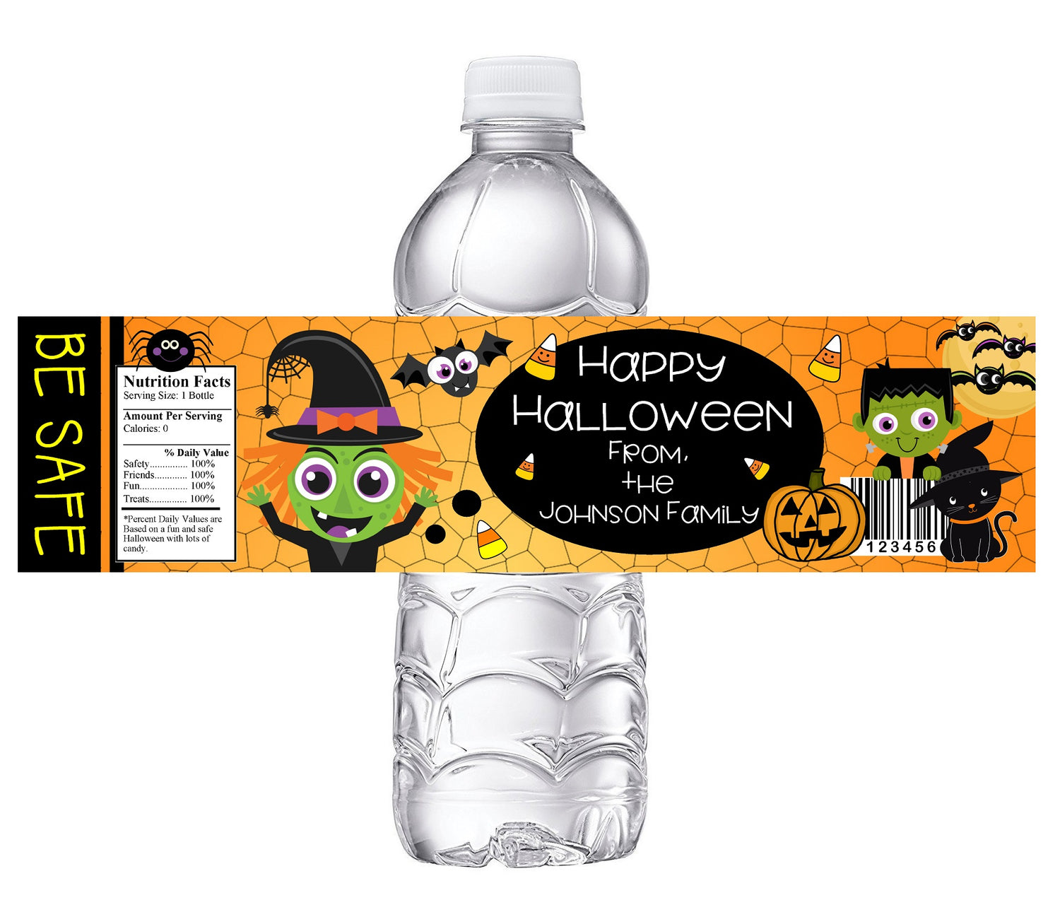 Halloween Party Favors Water Bottle Labels Ideas Supplies Decor