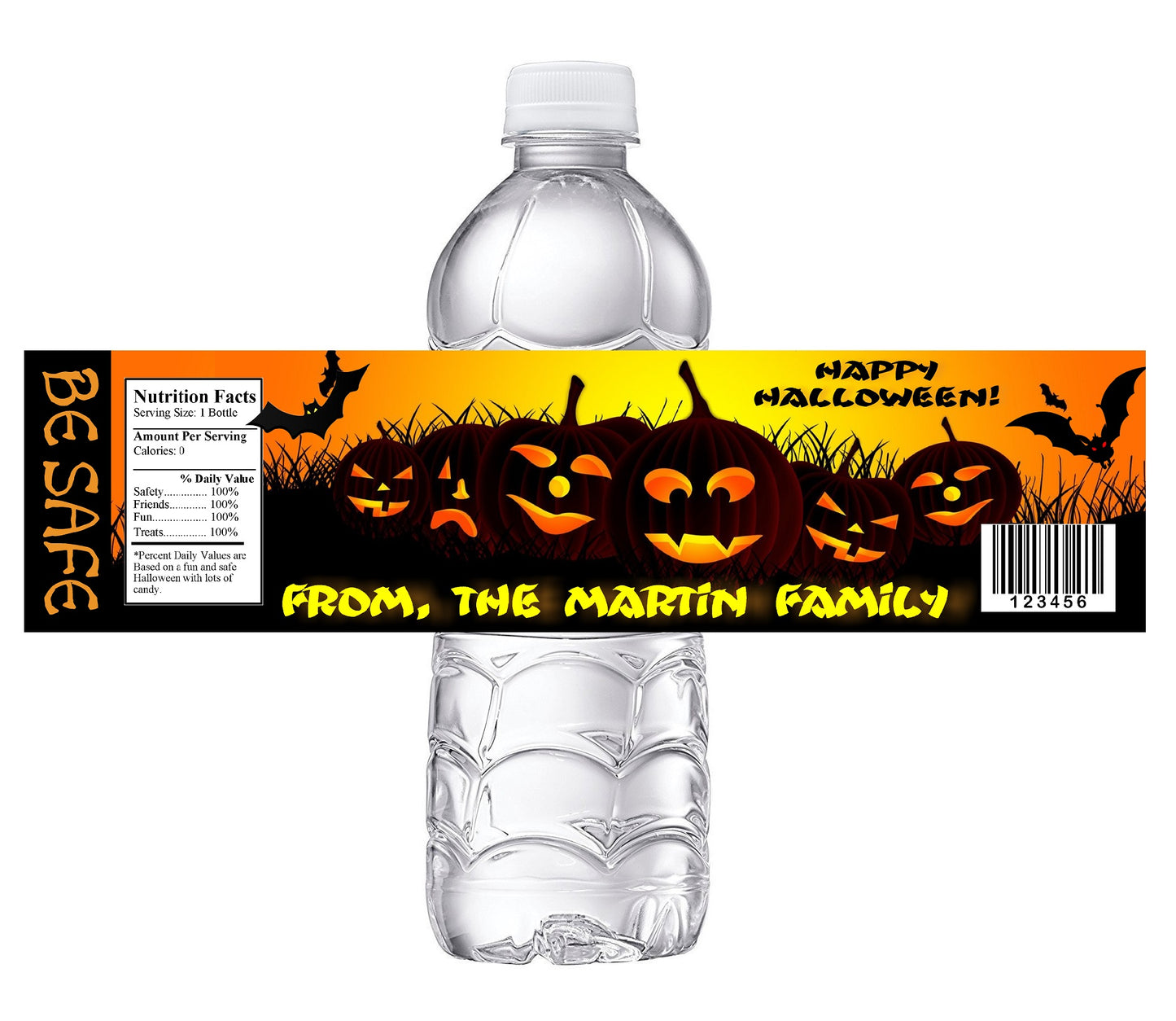 Halloween Party Favors Water Bottle Labels Ideas Supplies Decor