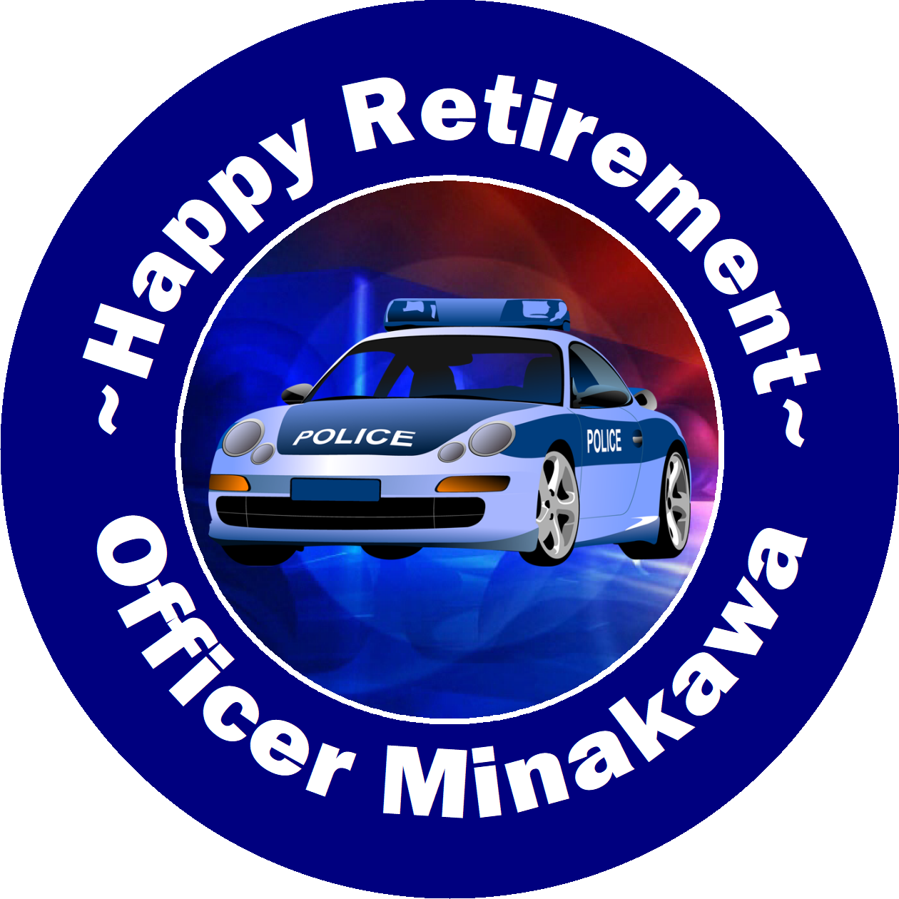 Police Officer Cop Retirement Party Favors Personalized Round Stickers Supplies Labels ideas