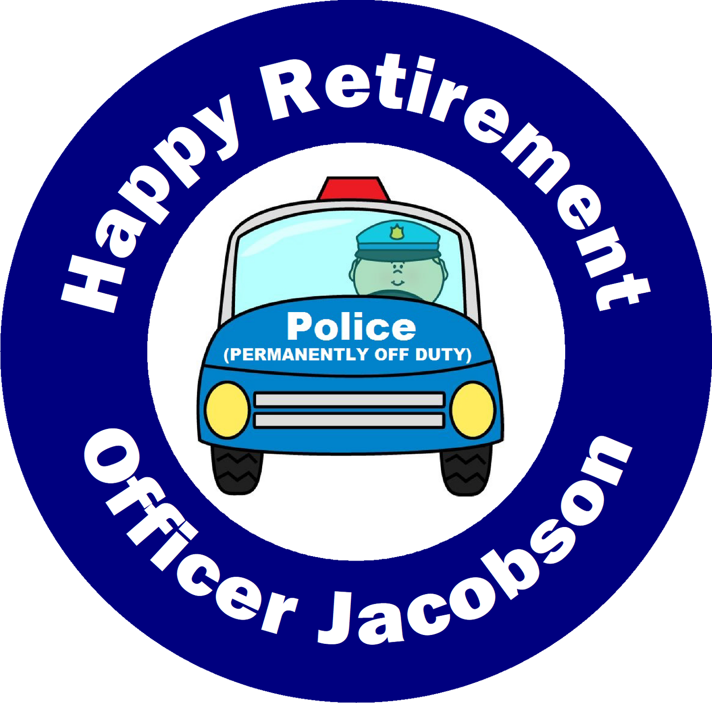 Police Officer Cop Retirement Party Favors Personalized Round Stickers Supplies Labels ideas