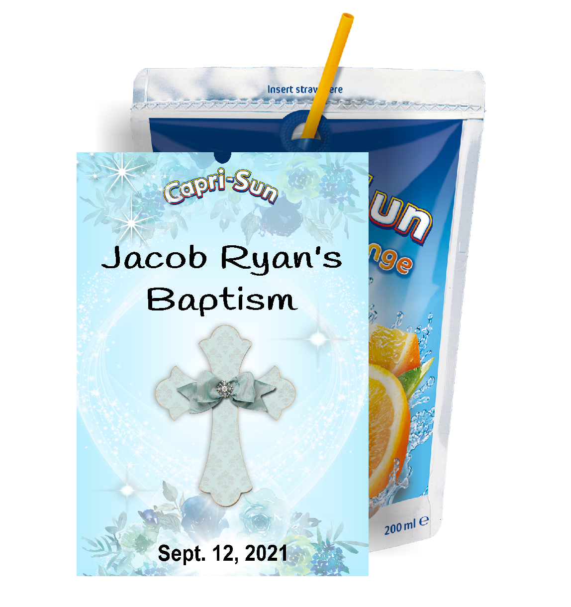 Boys Blue and White Baptism Christening Party Favors Supplies and Ideas