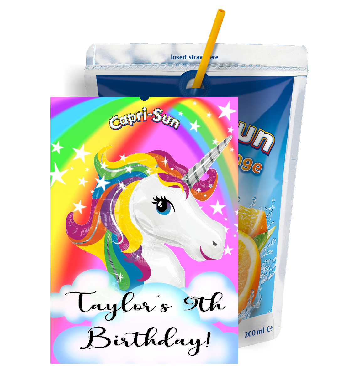 Rainbow Unicorn Birthday Party Favors Supplies and Ideas