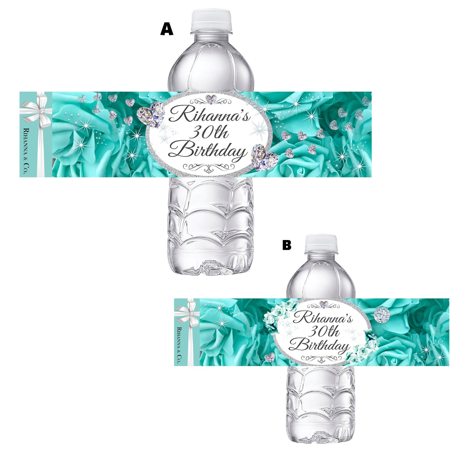 Gold Chanel Baby Bridal Shower Wedding Water Bottle Labels